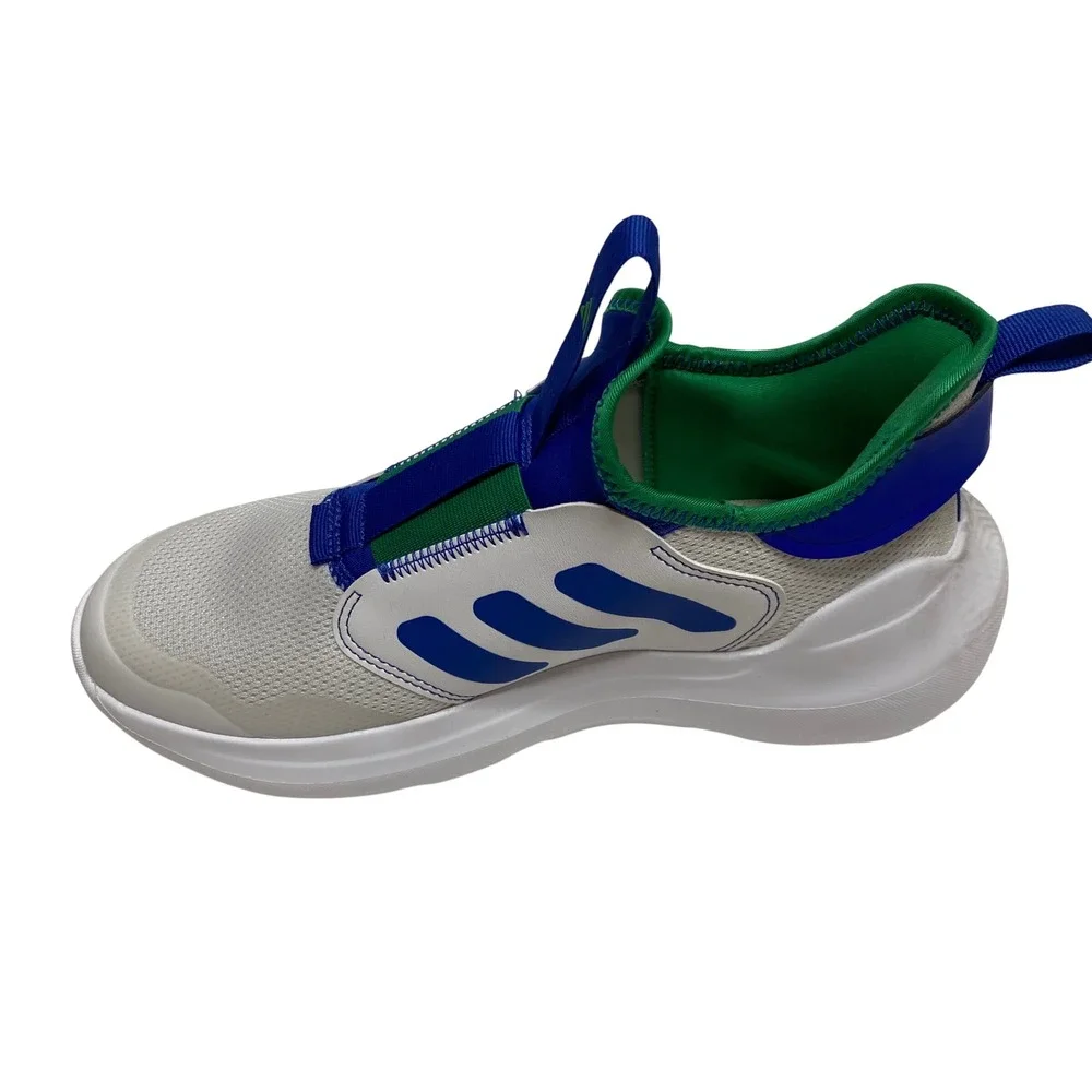 Adidas Tensaur Comfort Slip On Youth Boys Blue, Wht Sneakers Casual Shoes 6 NWOB